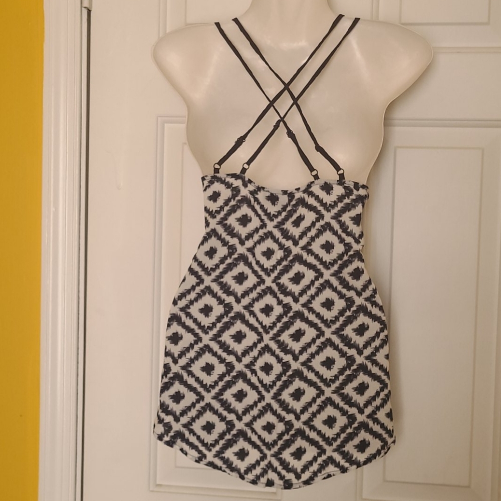 Papermoom Navy and White Strappy Tank - Picture 4 of 5